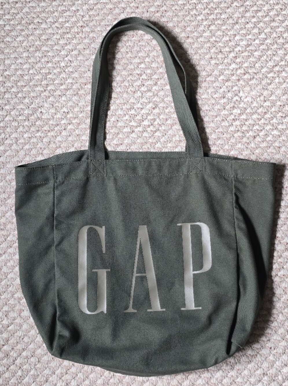 GAP Olive Logo Canvas Tote in Deep Green - Picture 6 of 7